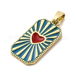 Подвески из латуни в форме прямоугольника и сердца KK-C134-36G