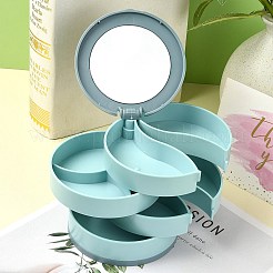 Поворотный однослойный пластиковый ящик для хранения ювелирных изделий AJEW-YW0001-13B