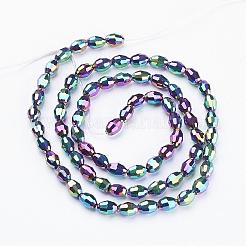 Стеклянные бусины с гальваническим покрытием &nbsp;GC885Y-1