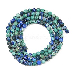 Натуральные бусы из хризоколлы и лазурита&nbsp;G-B175-D06-3mm