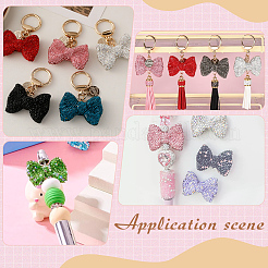 8шт 8 цвета бусины из полимерной глины со стразами RGLA-ME0001-01