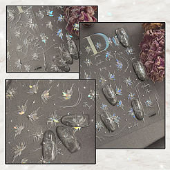 Наклейки для дизайна ногтей с изображением феи и животных и стразами&nbsp;MRMJ-WH20017-010B