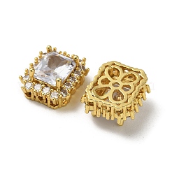 Латунные микро проложить кубического циркония бусы KK-B142-37G