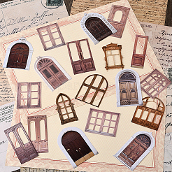 5 комплект 5 стилей тем для окон бумажные наклейки&nbsp;DIY-SP0005-60