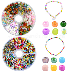 60 г 6 вида круглых стеклянных бусин&nbsp;SEED-YW0002-67