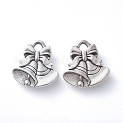 Тибетский стиль сплава Рождественский колокольчик подвески TIBEP-GC158-AS-RS