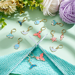 Подвеска из сплава с эмалью на тему океана HJEW-NB00086