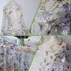 3d цветок органза полиэстер вышивка орнамент аксессуары DIY-WH0632-47A