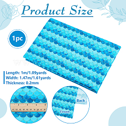 Tela de algodón con estampado de escamas de pescado&nbsp;DIY-WH0750-430A