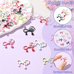 28 шт. 7-цветные бусины из сплава&nbsp;PALLOY-CJ0004-94