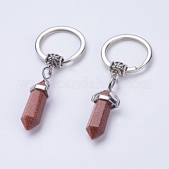 Natürlicher / synthetischer Mischstein spitzes keychain&nbsp;KEYC-E023-01