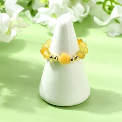 Bague en pierre naturelle bicolore (6 pièce)&nbsp;RJEW-JR01049
