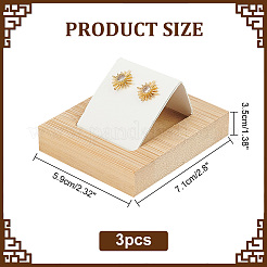 3 шт. прямоугольные деревянные подставки для сережек&nbsp;EDIS-DR0001-05A