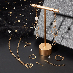 Набор для самостоятельного изготовления сережек-капель в форме сердца DIY-UN0003-03