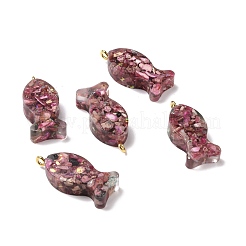 Подвески из прозрачной смолы из натуральной имперской яшмы&nbsp;G-E185-14G