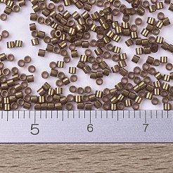 MIYUKIデリカビーズ小  シリンダー  日本製シードビーズ  15/0  （dbs0115)ダークトパーズゴールド光沢  1.1x1.3mm  穴：0.7mm  約175000個/袋  50 G /袋&nbsp;SEED-X0054-DBS0115