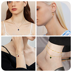 14 шт. 14-х цветные латунные подвески с кубическим цирконием&nbsp;KK-TA0002-08