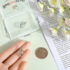 1 Stück rhodinierte 925 Käfiganhänger aus Sterlingsilber&nbsp;STER-BBC0007-18A