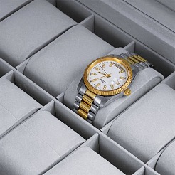 Флокированная ткань ювелирные изделия часы дисплеи&nbsp;BDIS-WH0004-02A