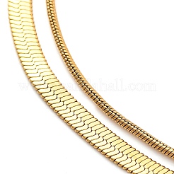 Bracciali a catena multifilo in acciaio inossidabile 304&nbsp;BJEW-G711-03C-G