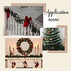 Круглая деревянная гирлянда из бисера для украшения елки&nbsp;AJEW-WH20019-62