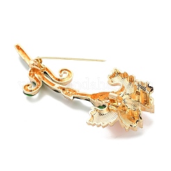 Броши-булавки из сплава гвоздик со стразами&nbsp;LS-JEWB-I049-04KCG