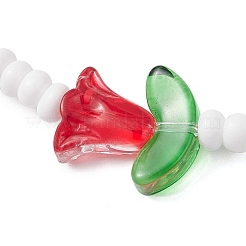 Braccialetti elastici con perline di vetro per le donne&nbsp;BJEW-MZ00200-05