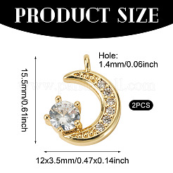 2шт латунные подвески с микропаве и кубическим цирконием&nbsp;KK-TA0002-79