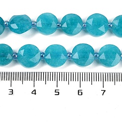 Нити бусин из натурального амазонита окрашенные G-C116-A23-01B