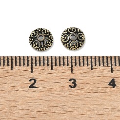 真鍮のビーズコーン  鉛フリー＆カドミウムフリー  半円  アンティークブロンズ  6x2mm  穴：1mm&nbsp;LS-KK-F926-09AB