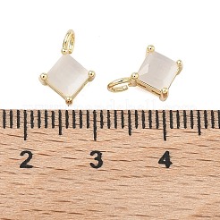 Латунные подвески в виде кошачьего глаза&nbsp;KK-C251-09C-G