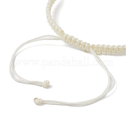 Браслет из натуральной ракушки и полимерной глины с звеньями цветка 3d BJEW-JB09815