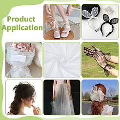 Сетчатая ткань из полиэстера&nbsp;DIY-WH0698-011B