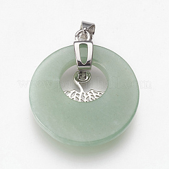 Естественный зеленый авантюрин подвески&nbsp;KK-F751-B13