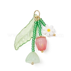 Стеклянные светильники с подвесками на непрозрачной акриловой основе&nbsp;PALLOY-MZ01190