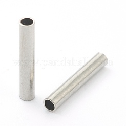 変色しない304ステンレススチールビーズ  チューブビーズ  ステンレス鋼色  15x2.5mm  穴：1.8mm&nbsp;STAS-H160-05F-P