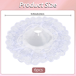 6 шт. пластиковый и кружевной воротник-букет манжеты&nbsp;DIY-SP0005-47