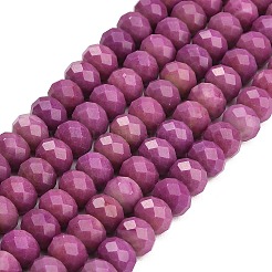 Hilos de cuentas facetadas de jade blanco natural teñido&nbsp;GG-CBAE966-01B-B