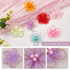 160 stücke 8 farben organza künstliche blume ornament zubehör&nbsp;DIY-GF0005-76