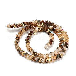 Градиент цвета гальваника стеклянные бусины нити GLAA-E042-02-HR01