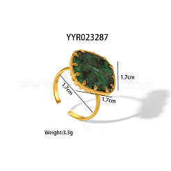 Комплекты колец и серег из ромбовидной синтетической бирюзы VQ5584-1