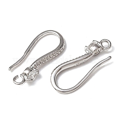 Латунь микро проложить кубического циркония серьги крючки KK-A257-14P