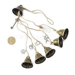 Подвесной колокольчик в тибетском стиле из сплава и железа на Хэллоуин&nbsp;HJEW-JM04494