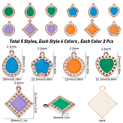 Уф-плакировка акриловые подвески настройки горный хрусталь&nbsp;OACR-SC0001-03LG