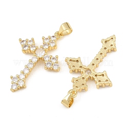 Pendentifs en laiton zircon cubique transparent&nbsp;CU-CBADC6C-08G-02
