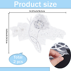 Цветочное кружево вышивка шитье аппликации из волокон&nbsp;DIY-WH20011-90D