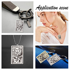 8 pendentif en acier inoxydable 201 de 2 couleurs&nbsp;STAS-DC0011-12