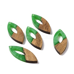 Подвески из непрозрачной смолы и ореха&nbsp;RESI-N025-047B-01