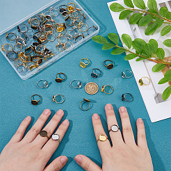 80 шт. 5-х цветные железные регулируемые кольца&nbsp;IFIN-HS0001-01B