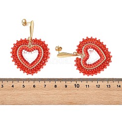 Perle de verre perles dangle boucles d'oreilles&nbsp;EJEW-MZ00768-02